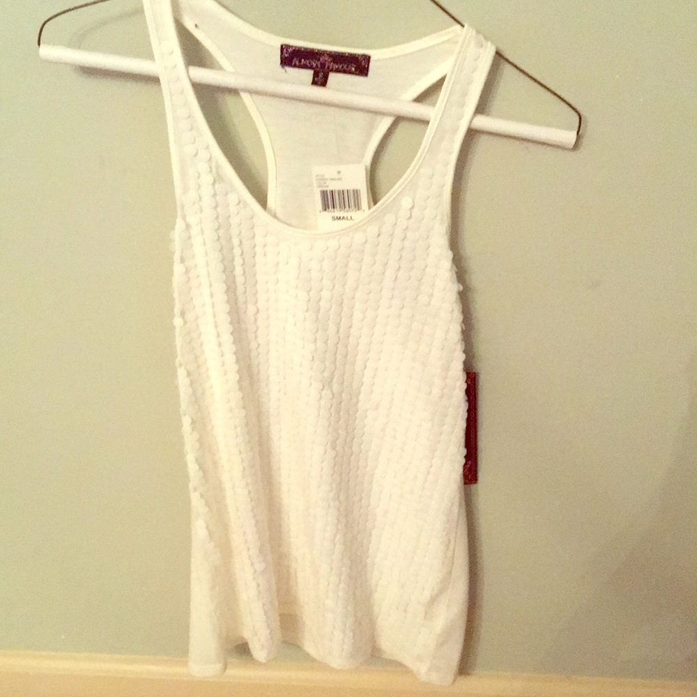 Cream sparkle top